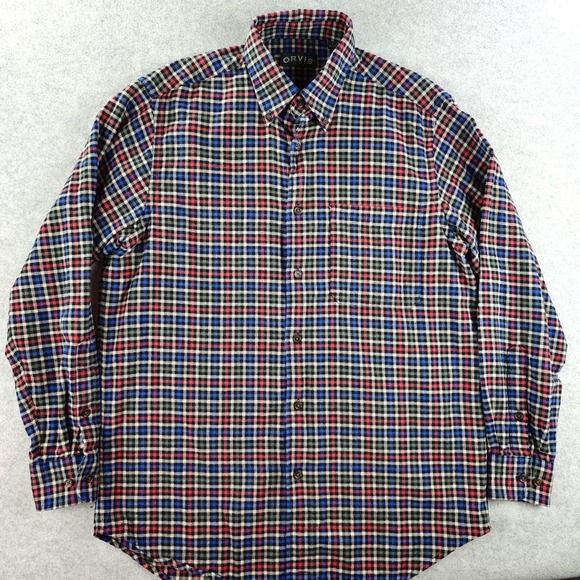 Orvis Other - Orvis Luxury Flannel Shirt Mens Medium Long Sleeve Button Down Multicolor Check